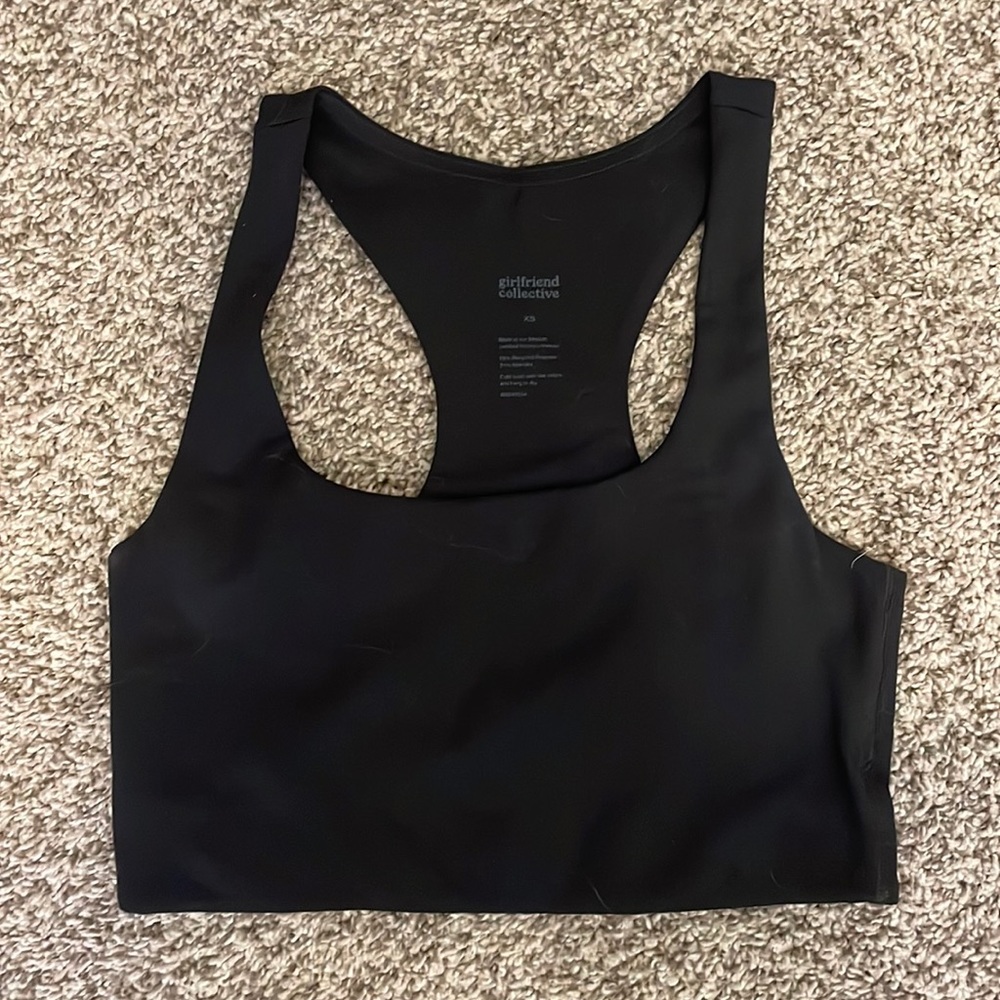 Girlfriend collective black Paloma sports bra